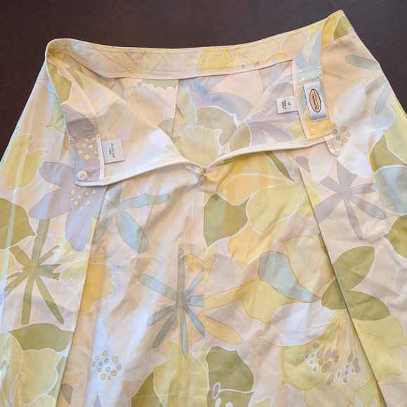 Talbot's pastel floral A-line pleated skirt - Picture 2 of 3